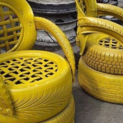 How to make a DIY Tire chair with back